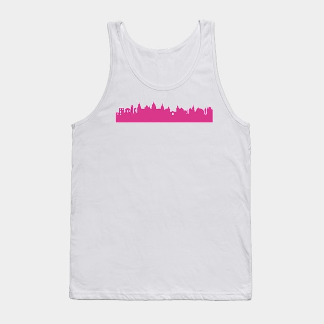 Aschaffenburg skyline pink Tank Top by 44spaces